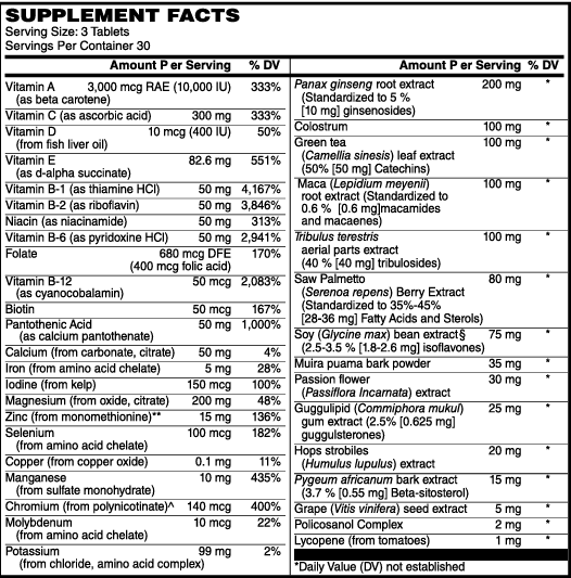 Active Man's Formula Tablets #90