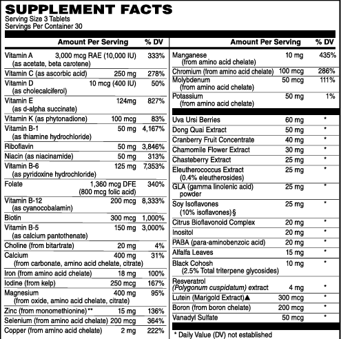 Active Woman's Multivitamin Tablets #90