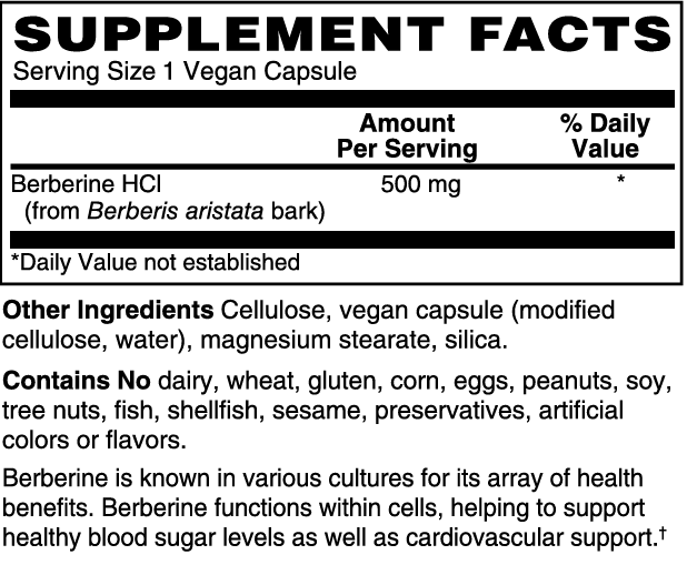 Berberine 500mg Capsules
