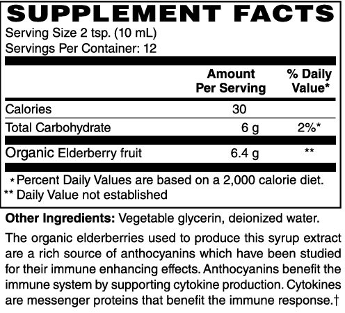 Elderberry Syrup 4 fl oz (120 mL)